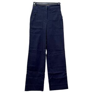 NWOT Nordstrom Signature Size 4 Navy Blue Women's Bootcut Pants MSRP $169